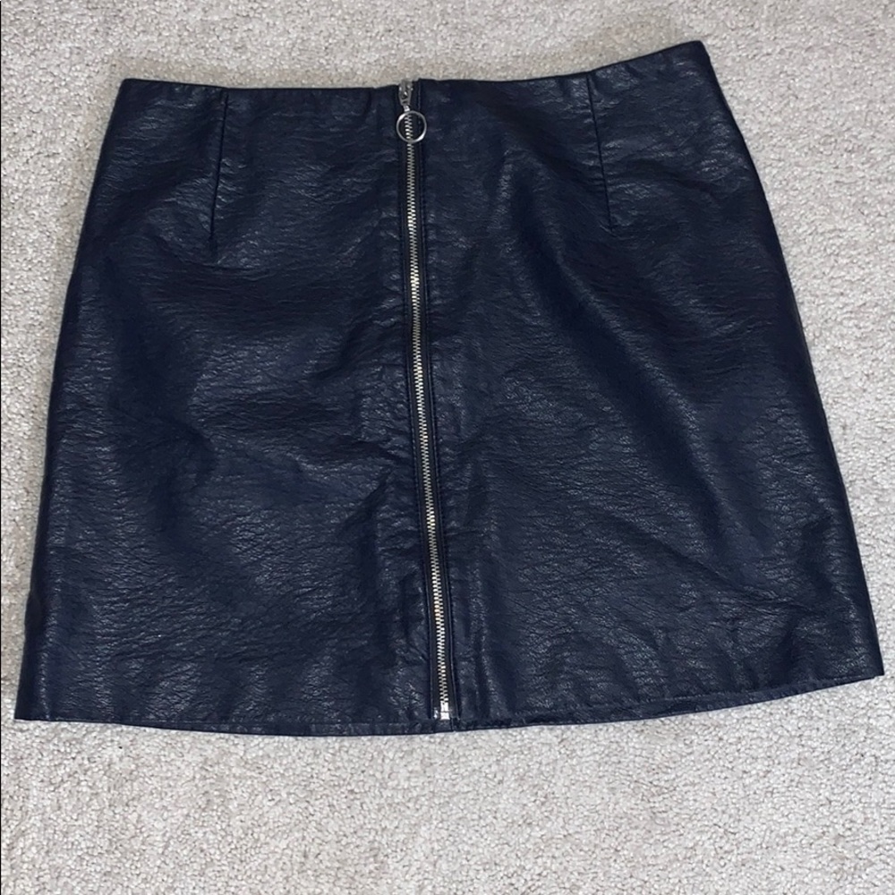 Faux Leather Mini Skirt